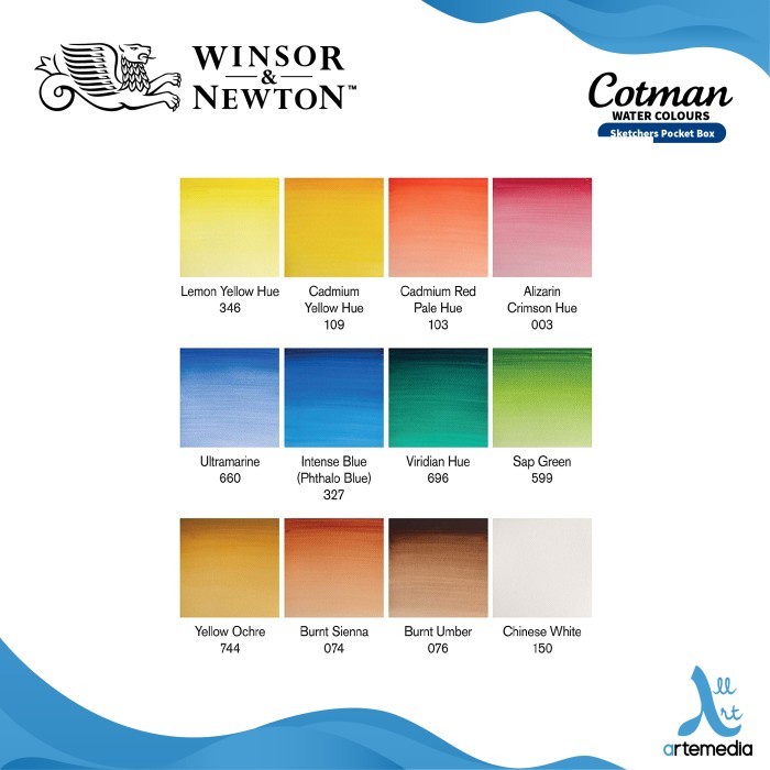 

Lucu Cat Air Winsor & Newton Cotman 12 Half Pan Sketchers Pocket Watercolor Bagus