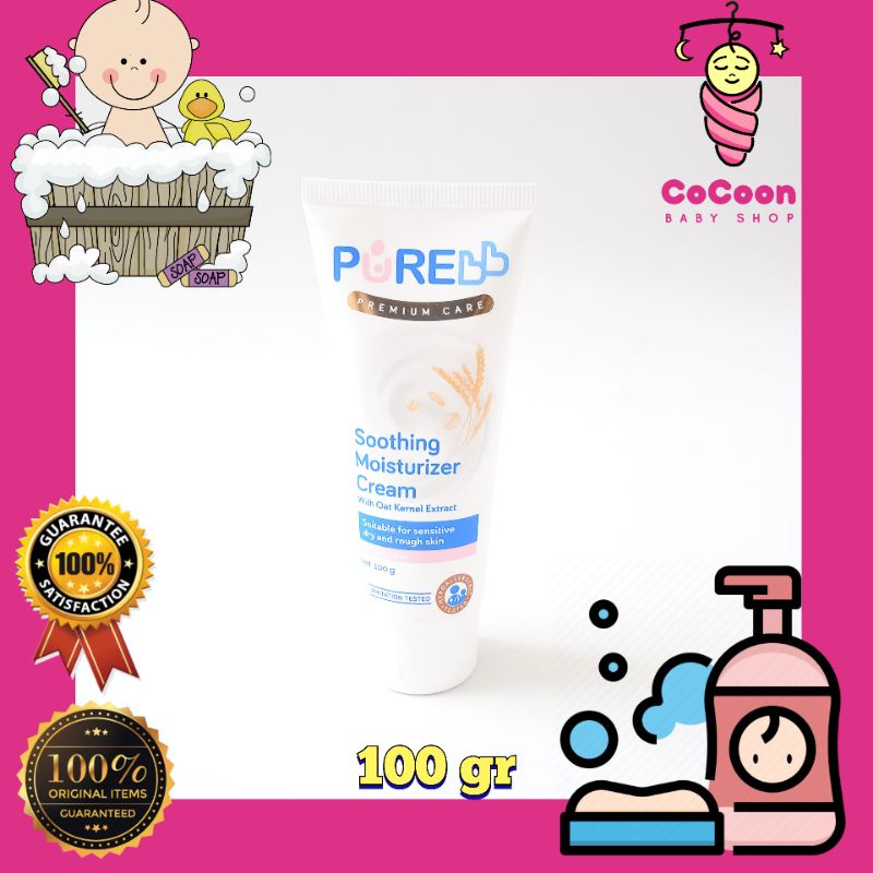 Krim Pelembab Kulit Bayi Pure Baby Soothing Moisturizer Cream 100 gr