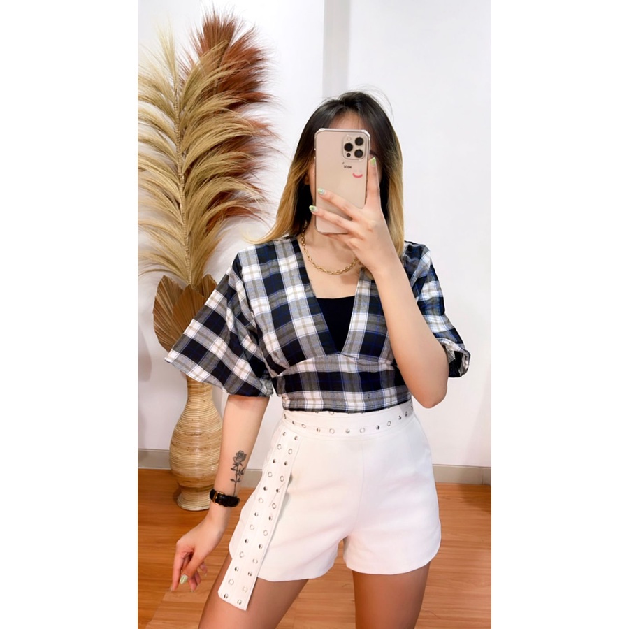 Tq88indonesia Fashion Baju Crop Wanita Terbaru / CROP TOP PEVITA / Crop LONCENG ETNIK / LAURA TOP PREMIUM / Baju Atasan Wanita / Outfit Kekinian / Pakaian Casual Wanita