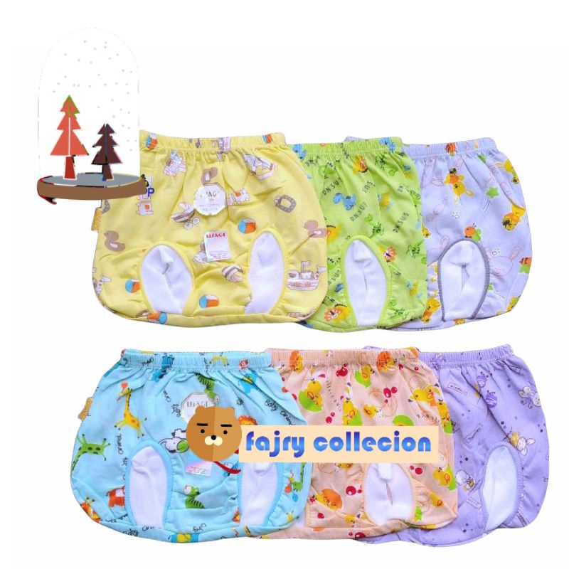 USAGI 3 Pcs Celana Pop Bayi Motif Print SNI