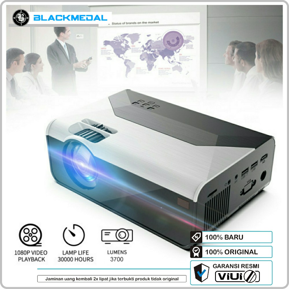 G08 4K Mini Proyektor Portabel 1080P 3700 Lumens Film Layar Lebar WiFi Android Infocus TV Murah