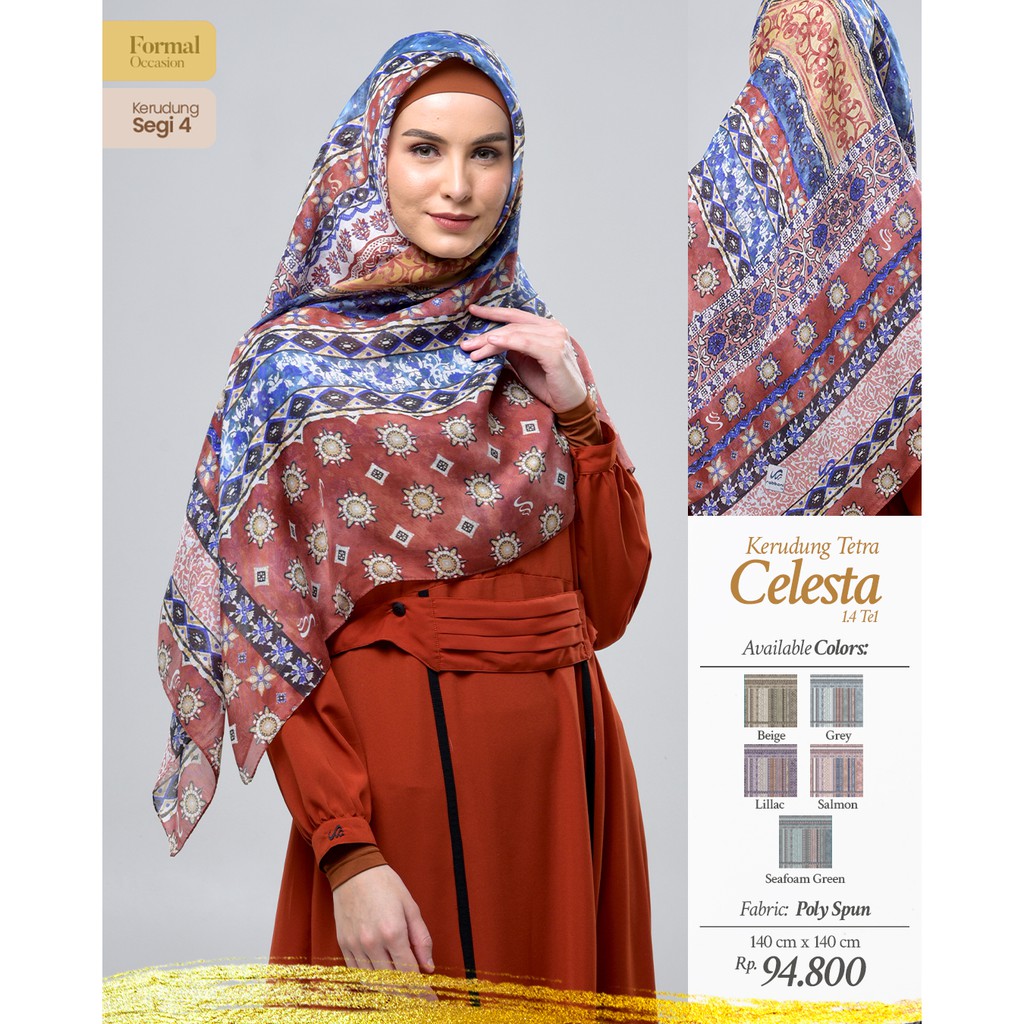 RABBANI KERUDUNG Segiempat JUMBO CELESTA SCRAFT ori | Jilbab Rabani Motif Segi empat Rabani Terbaru