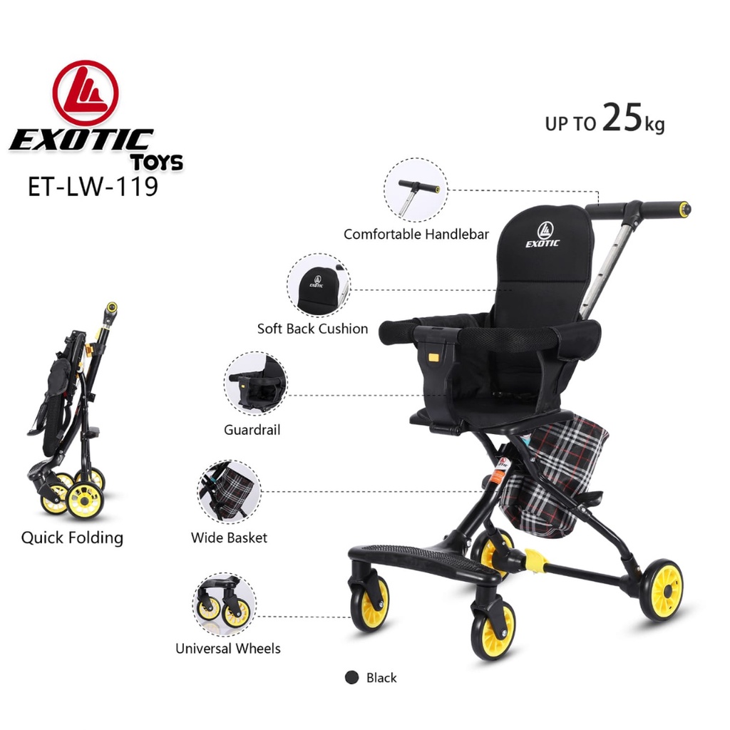 Stroller Kereta Dorong Bayi Travelling Exotic LW 119 / LW119