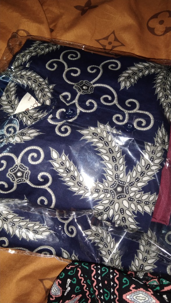Kemeja Batik Anak Motif Best Seller Warna Biru Navy Slimfit