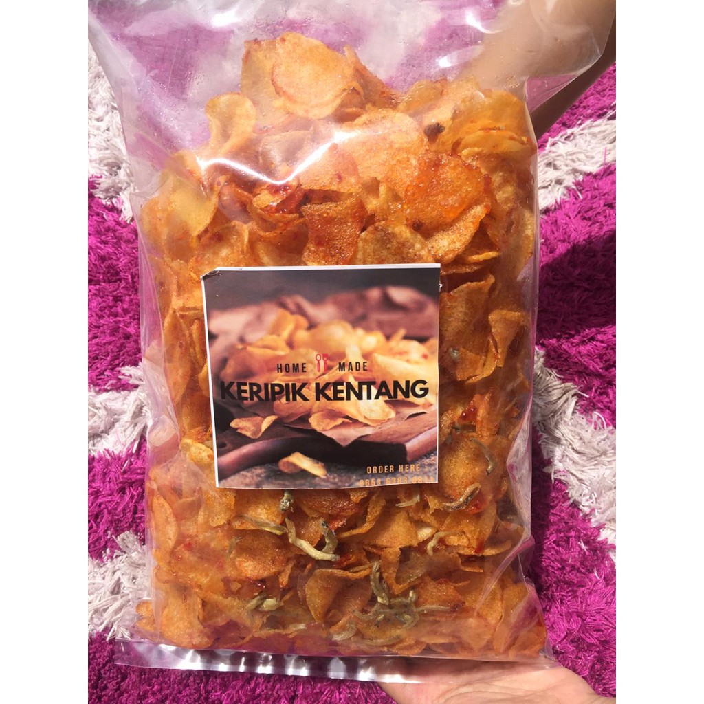 Keripik Kentang Pedas Manis Ukuran 1 Kg Shopee Indonesia