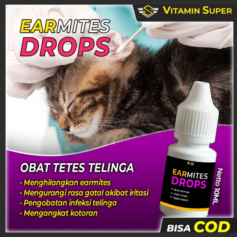 Obat Tetes Telinga Earmites Drops | Obat Kutu Telinga , Tungau, Infeksi, Gatal gatal dan Mengangkat Kotoran Telinga