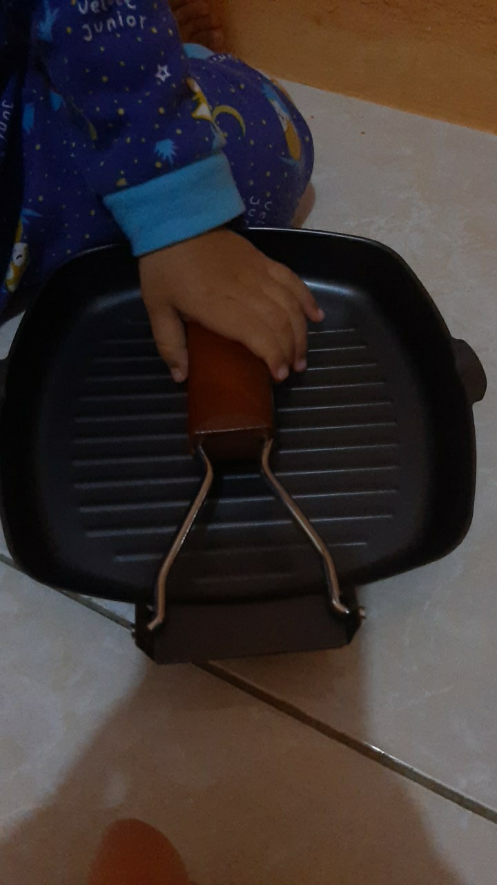 Teflon Bbq / Square Grill Pan Teflon Barbeque 20 Cm Dan 24 Cm Teflon Panggangan Steak