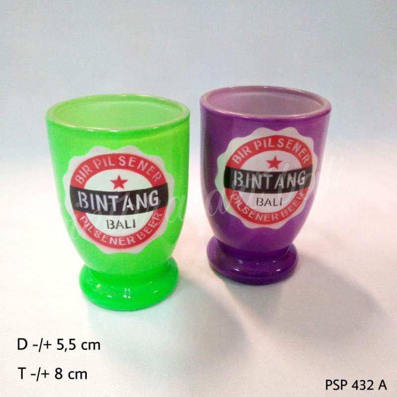 gelas kaca gelas gagang gelas bintang souvenir bali cantik murah