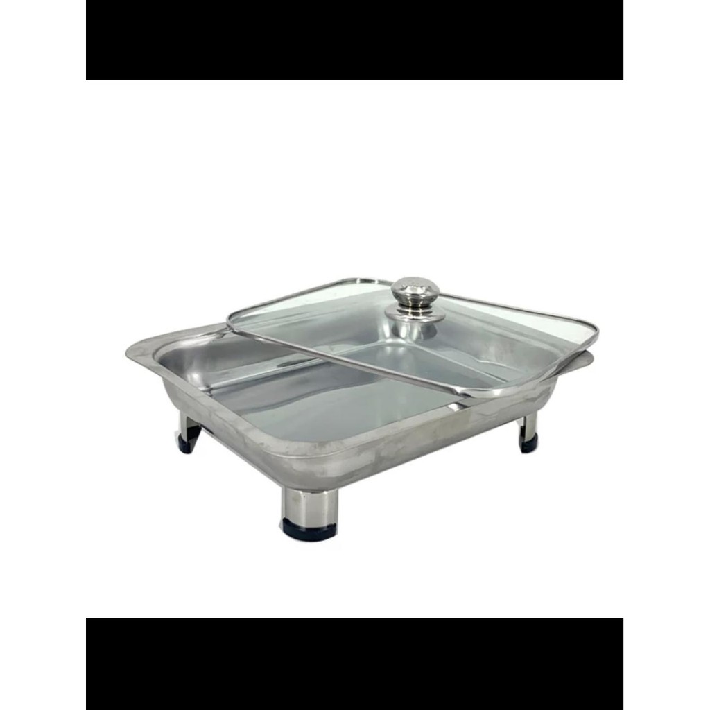 TEMPAT MAKAN PRASMANAN STAINLESS COMBI FULL KACA WARMER FAST FOOD DISH