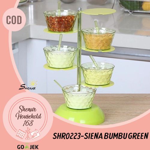 SHENAR , SIENA TEMPAT BUMBU 4 TINGKAT RAK DAPUR CRISTAL RAK PUTAR CRISTAL 4 IN 1 KOTAK BUMBU SUSUN TEMPAT PENYIMPAN BAHAN DAPUR SERBAGUNA MULTIFUNGSI PERLATAN RUMAH TANGGA AKSESORIS - SHENAR