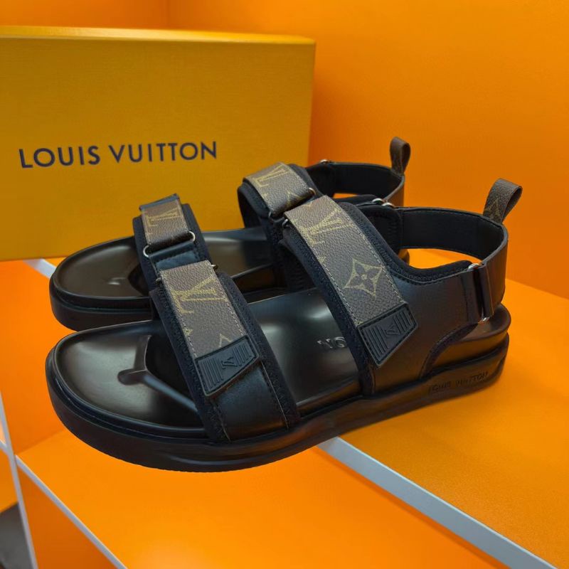 sandal lv pria slide selop flat slippers cowok sendal mirror men P1SHOES