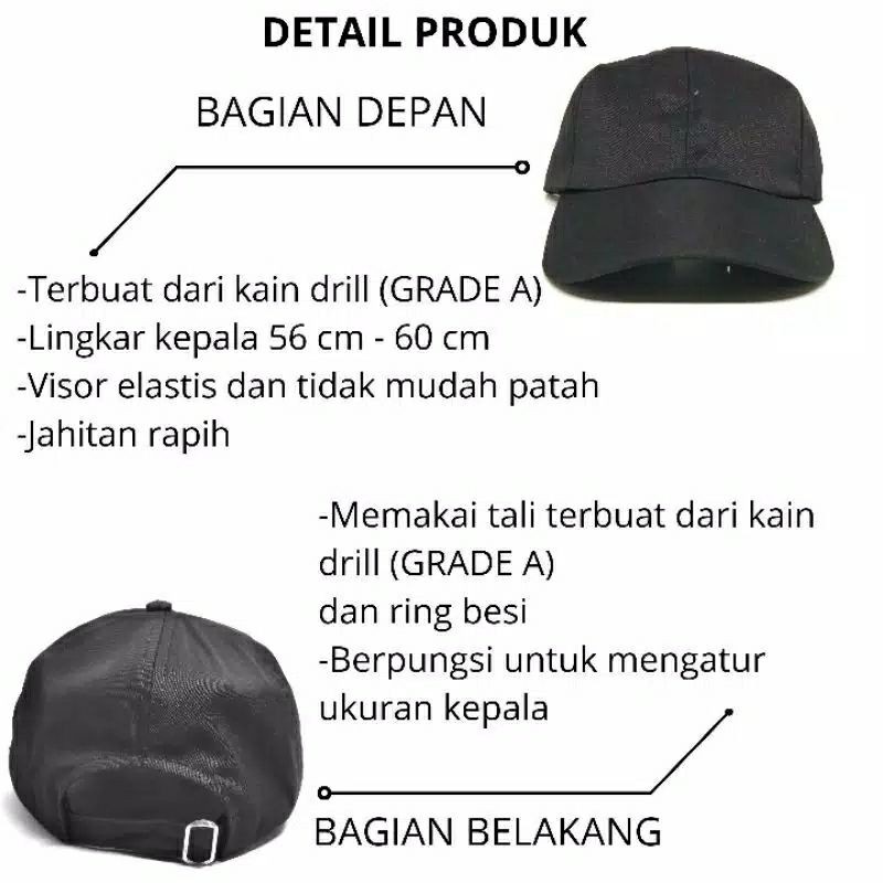 (NEEDS.ID) Topi Baseball - Motif BOTOL / ADIDAS / POHON KELAPA / PESAWAT KERTAS / DINO  // Kualitas terbaik