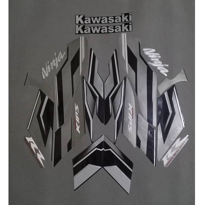 STIKER STRIPING & LIS BODY MOTOR KAWASAKI NINJA RR 2015 SPESIAL EDITION ABU ABU HITAM