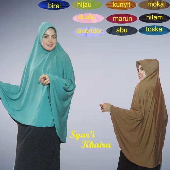 Hijab Instan Khimar Pashmina Syar i Jilbab Syar i Khaira Jumbo READY