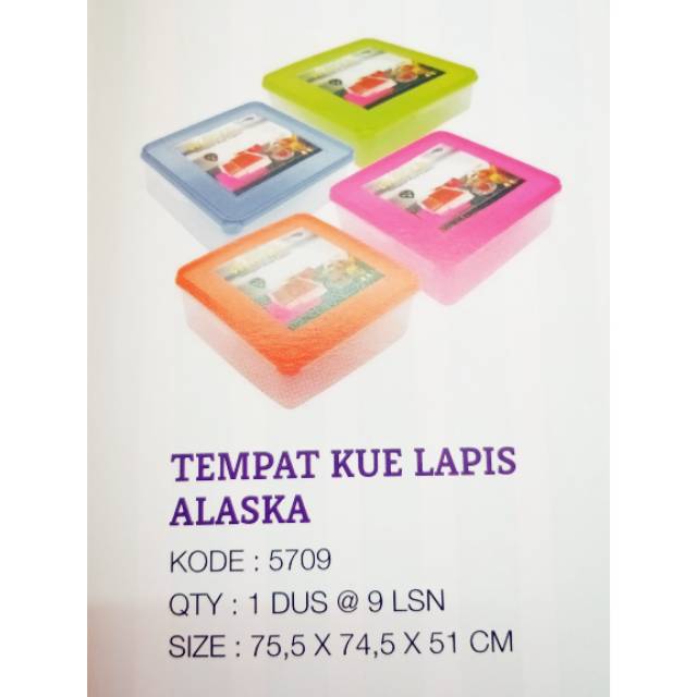 Tempat Kue Lapis /sealware Alaska kotak toples bika ambon spekuk bolu