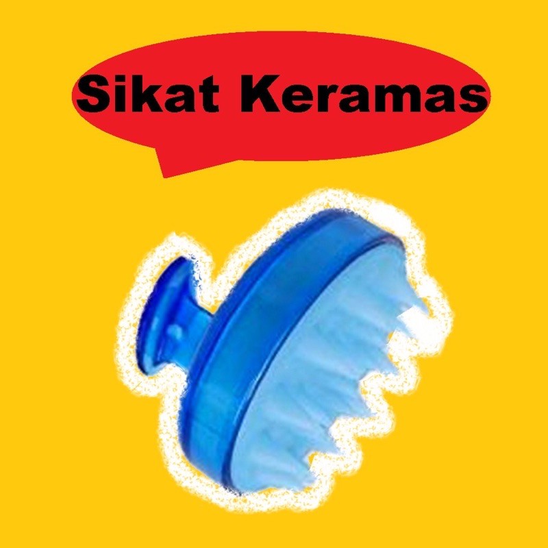 SIKAT SISIR KERAMAS / MINI BAHAN SILIKON / PIJIT SHAMPO KULIT KEPALA CREAMBATH SUPER MURAH