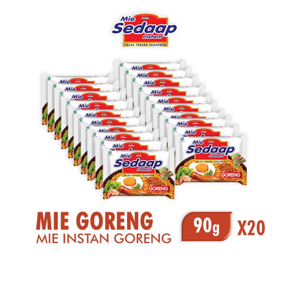 

Sedaap Mie Instan Goreng Bag 90 gr x20