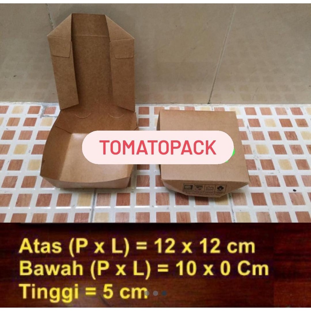 Lunch Box Paper Small Brown Kraft/ Dus Kotak Makan Kraft Coklat Kecil / Kotak Makanan / Wadah Makana