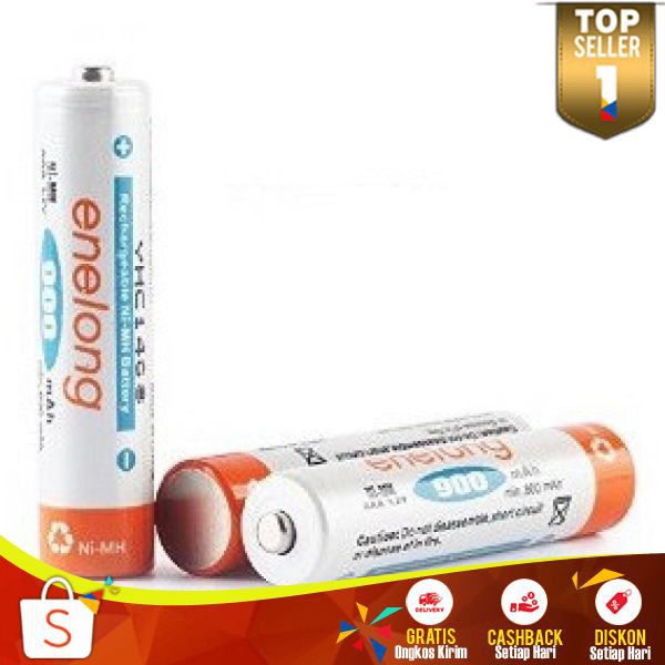 Enelong EB 02 Baterai Cas Ni-Mh AAA 900mAh 1.2V 4PCS Battery Awet Batre Multifungsi Mudah Dipasang