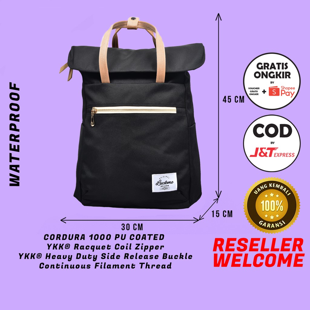 Jual LM 02 Tas Ransel Backpack gendong distro Bag pack wanita sekolah