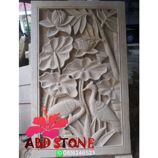 relief hiasan dinding batu alam