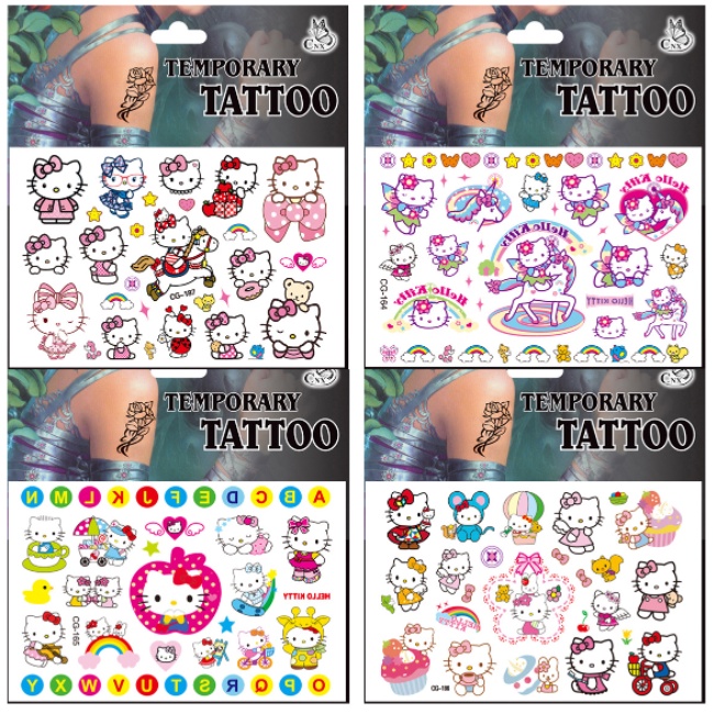 J3 - Stiker tato motif kartun tattoo stickers water transfer