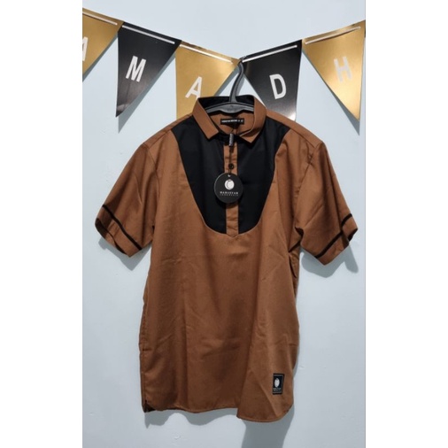 Baju Koko Anak Laki-laki Kurta Mentawai by Habasyah Indonesia Edisi 2021 Castana Brown 10Th