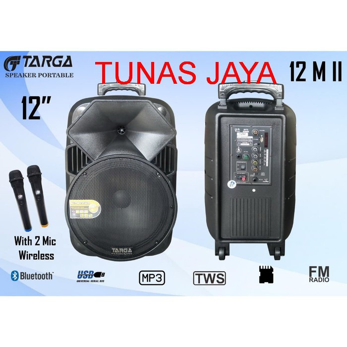 Speaker Portabel Wireless Bluetooth Usb 12inch TARGA 12 M ll