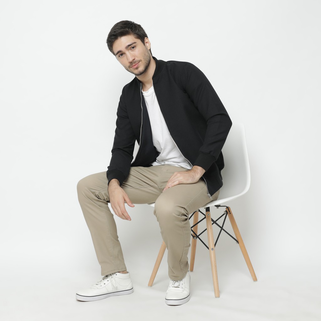 Canvas Bomber Jacket Black