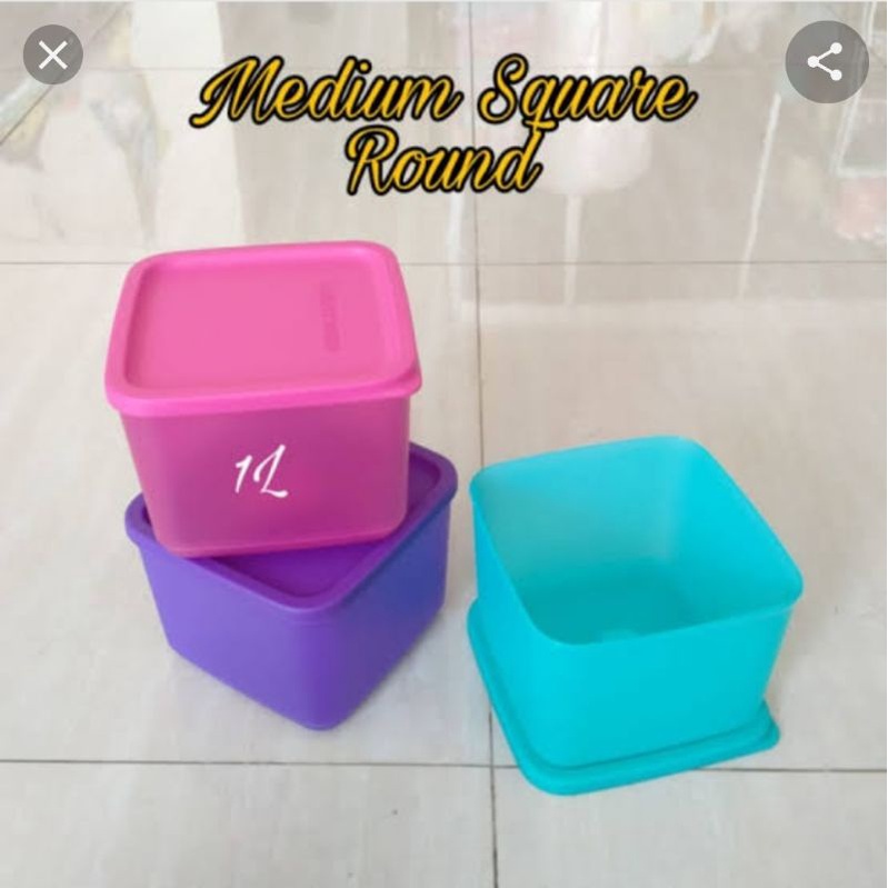 medium square round limited tupperware