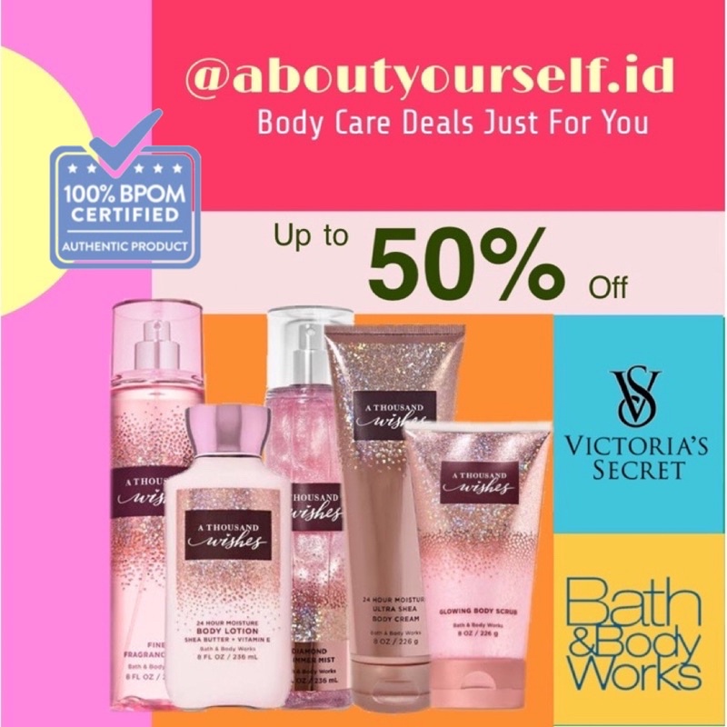 BATH AND BODY WORKS BODY MIST A THOUSAND WISHES - PARFUM BATH AND BODY WORKS A THOUSAND WISHES - PAR