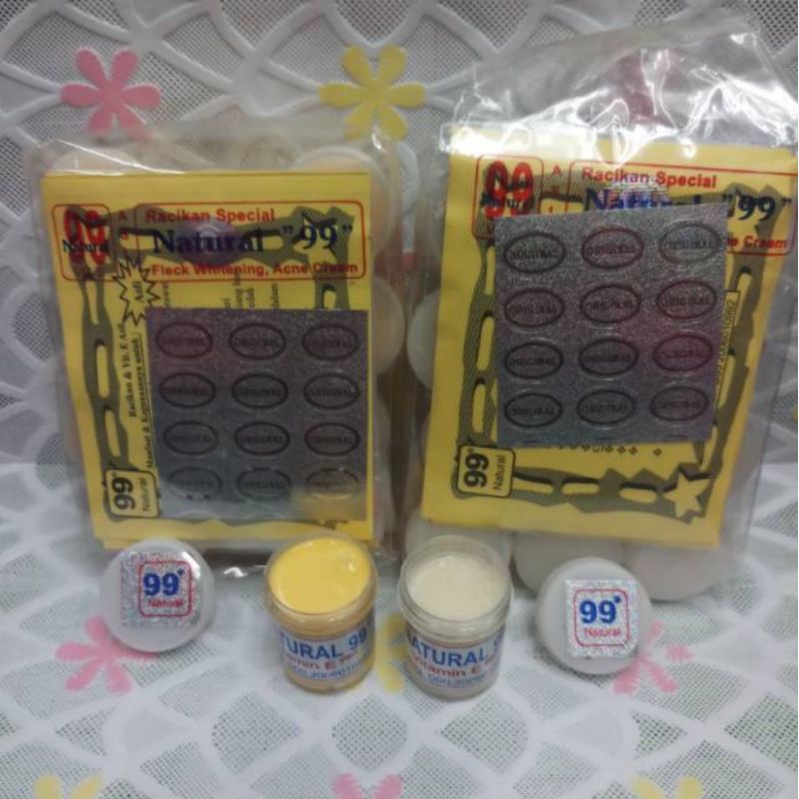 ( ECERAN ) CREAM NATURAL 99 STIKER SILVER ORIGINAL//CREAM 99 NATURAL PLUS VITAMIN E LIST SILVER
