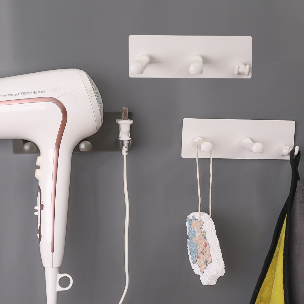 Rak Holder Hair Dryer Multifungsi Dengan Perekat Untuk Kamar Mandi