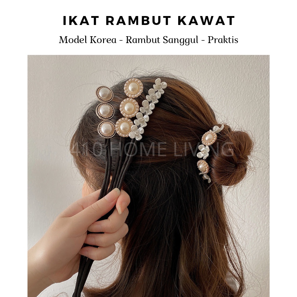 Ikat Jepitan Rambut Sanggul Kawat Hair Bun Tie Model Korea