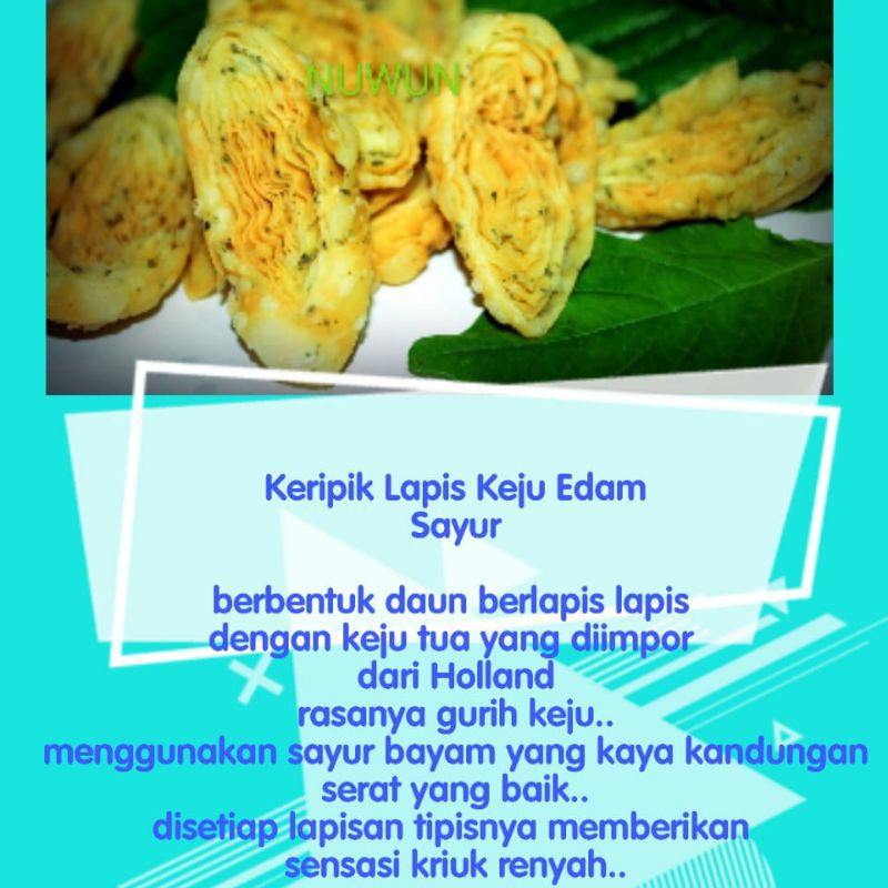 

Keripik / Kripik Keju Sayur Aneka Snack Jajanan Cemilan Camilan Ringan Halal Laris Murah Nuwun Food