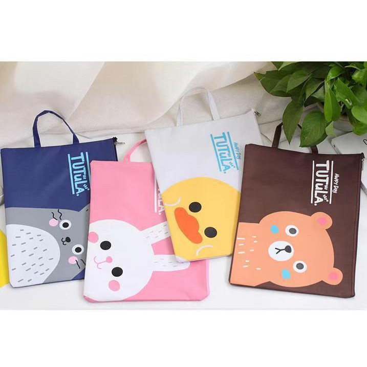 

HOME039 TUTULA Creative Fun Print Portable A4 file Storage pouch bag / Tempat Buku Alat Tulis 75gr