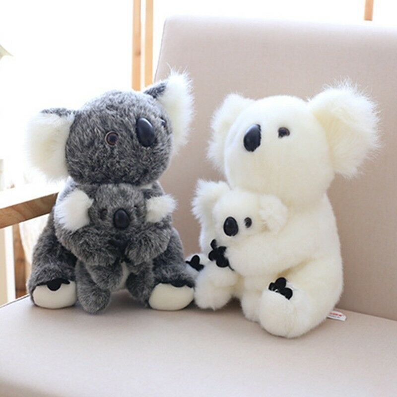 Mainan Boneka 28cm Cute Animal Koala Bear Plushie Toys Sitting Mother and Baby Koala Stuffed Plushie Dolls