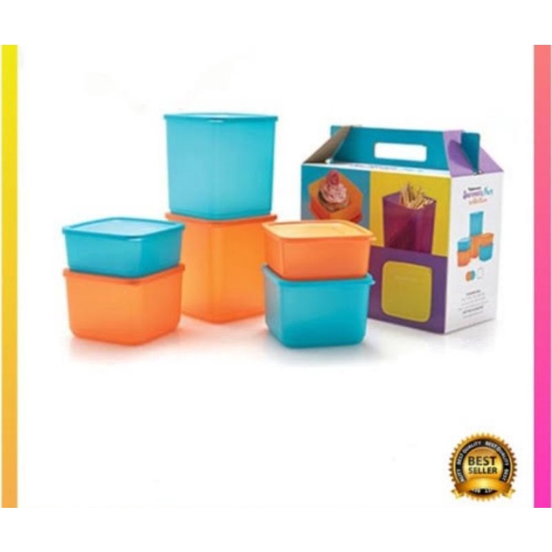 Summer fun tupperware / paket tempat snack tupperware / toples lebaran tupperware