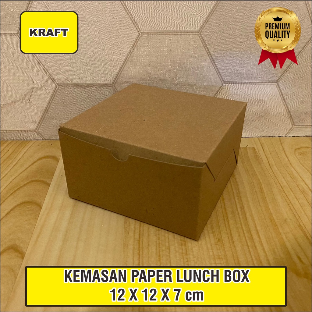 

PAPER LUNCH BOX 12X12X7 CM | BOX MINI RICE | CRAFTECO | BOX RICE | BOX FOOD