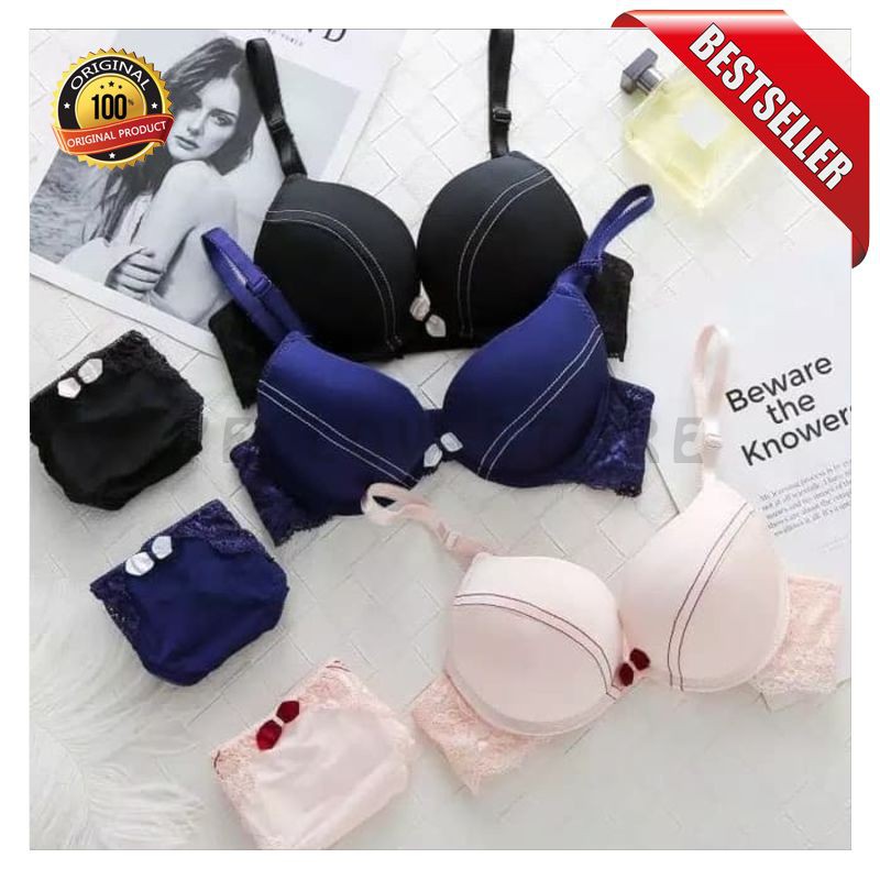 BRA PUSH UP SET NEW LACE N CELANA DALAM - BRA PUSH UP SET SANDME BH004 [YELLOW STORE]