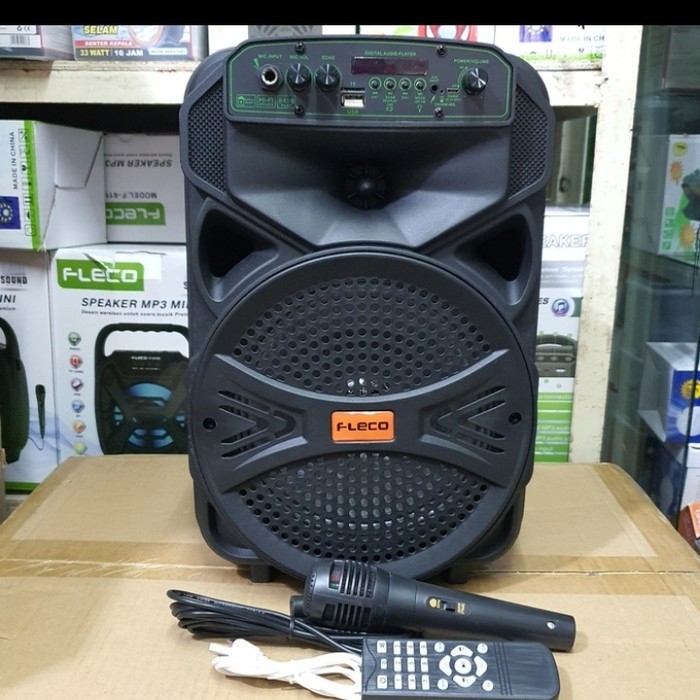 TERBARU Speaker Bluetooth FLECO F-6691 / F 6691 BIG SOUND SUPER BASS ( FREE MIC KARAOKE )