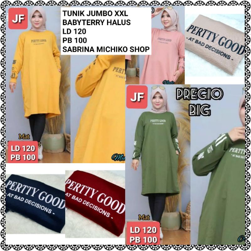 BAJU TUNIK JUMBO LD 120 XXL PERTTY ATASAN WANITA