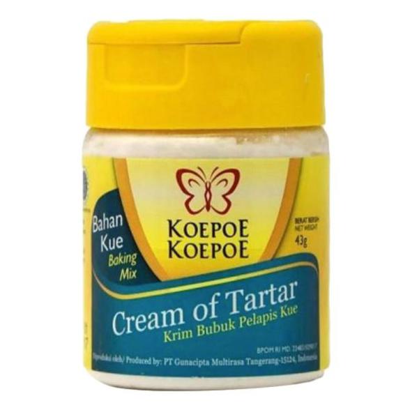 

Promo Awal tahun Koepoe Koepoe Cream Of Tartar Krim Bubuk Pelapis Kue 43 g Promo Awal tahun