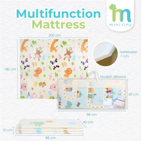 GOSEND/GRAB Minitiny Multifunction Mattress 180x200cm Playmat Karpet Alas Bermain Anak Mini Tiny WHS