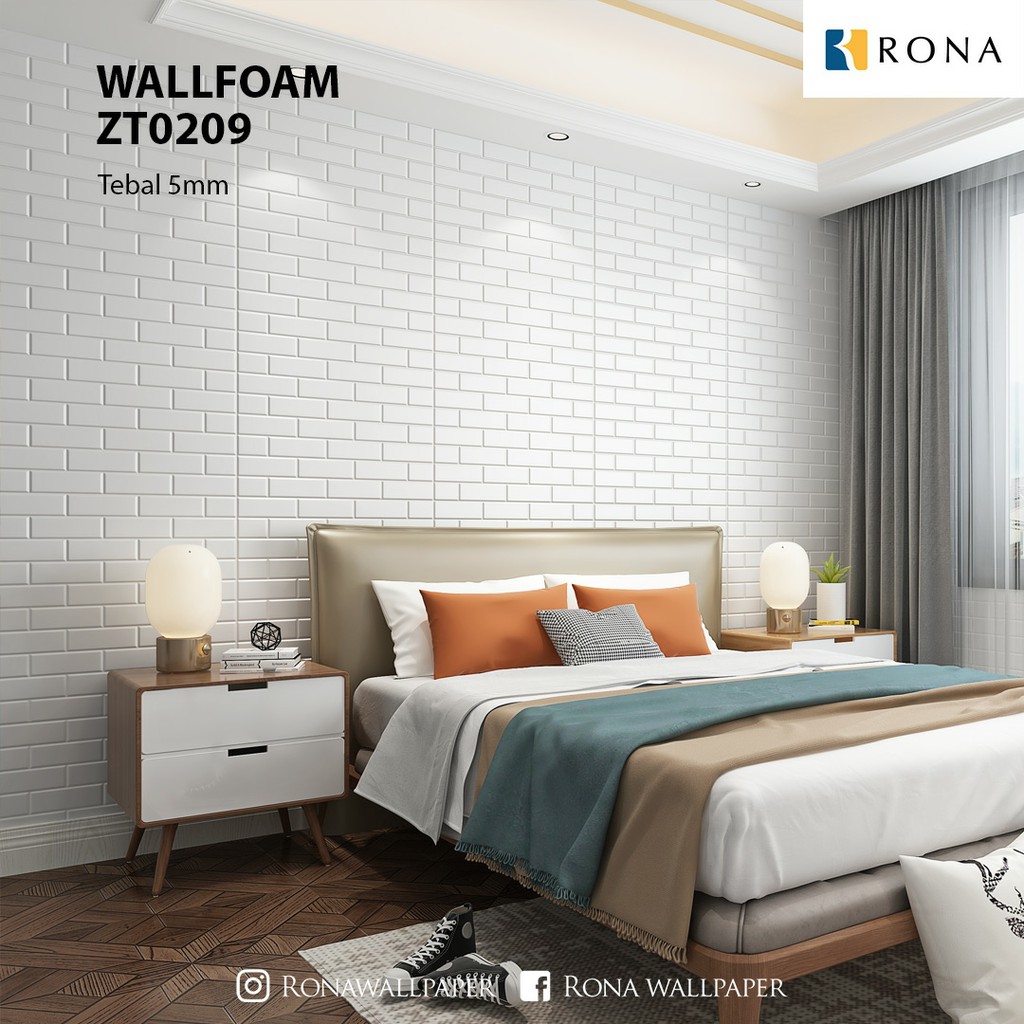 70cmx77cmx6mm Wallpaper Stiker Dinding 3D Foam RONA Dekorasi Kamar Anak Ada Motif Murah ZT0209
