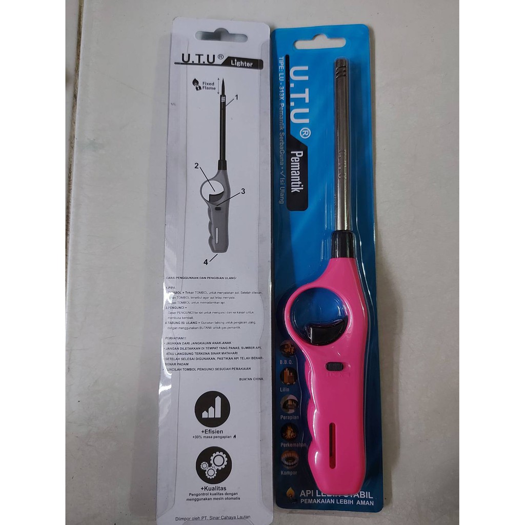 Pemantik Api Tembak/ Korek Api Gas/ Mancis Tembak Merek U.T.U Gas Lighter