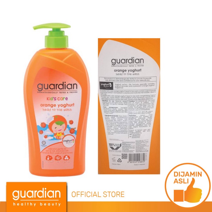 Jual BayiSabunShampoo Guardian Kids Head Toe Orange 750 Ml Shampoo