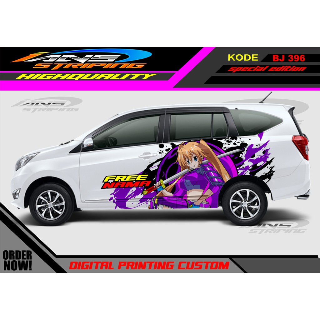 DECAL STICKER MOBIL SIGRA, AVANZA, DATSUN, ERTIGA / STIKER MOBIL / VARIASI STIKER MOBIL / SETRIPING