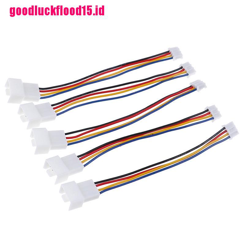 {LUCKID}2Pcs Universal small 4 Pin to 3pin 4pin fan PWM connector extension cable