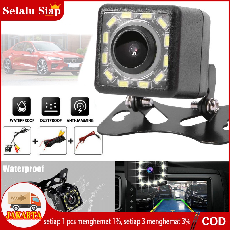 Kartu Kamera Mundur / Parkir Mobil HD 12LED dengan Night Vision/kamera mundur mobil4-12LED